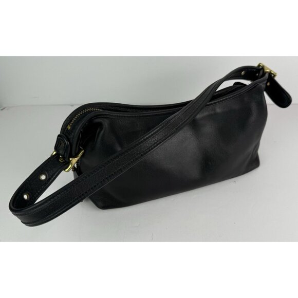 Vintage COACH 9059 Glove Tanned Leather Legacy Shoulder Hobo Purse Y2K Black - Picture 3 of 15